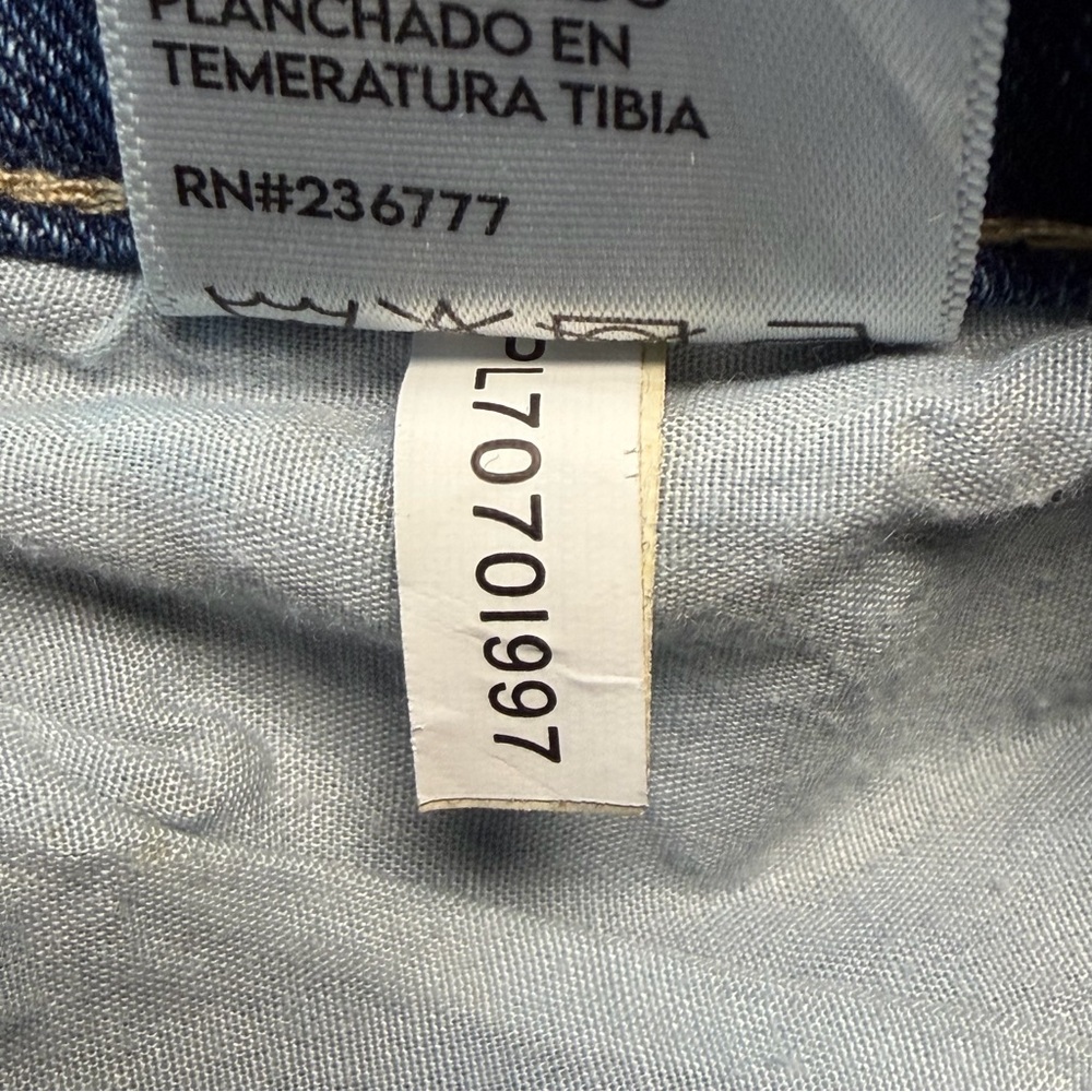 PTCL Pearl Waist Wide Leg Jeans 26 Low Rise Y2K Denim Cotton Blue - Picture 11 of 12